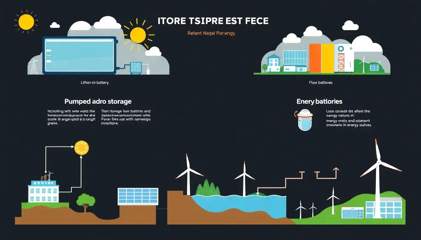 What are the most common types of energy storage used for renewable energy integration