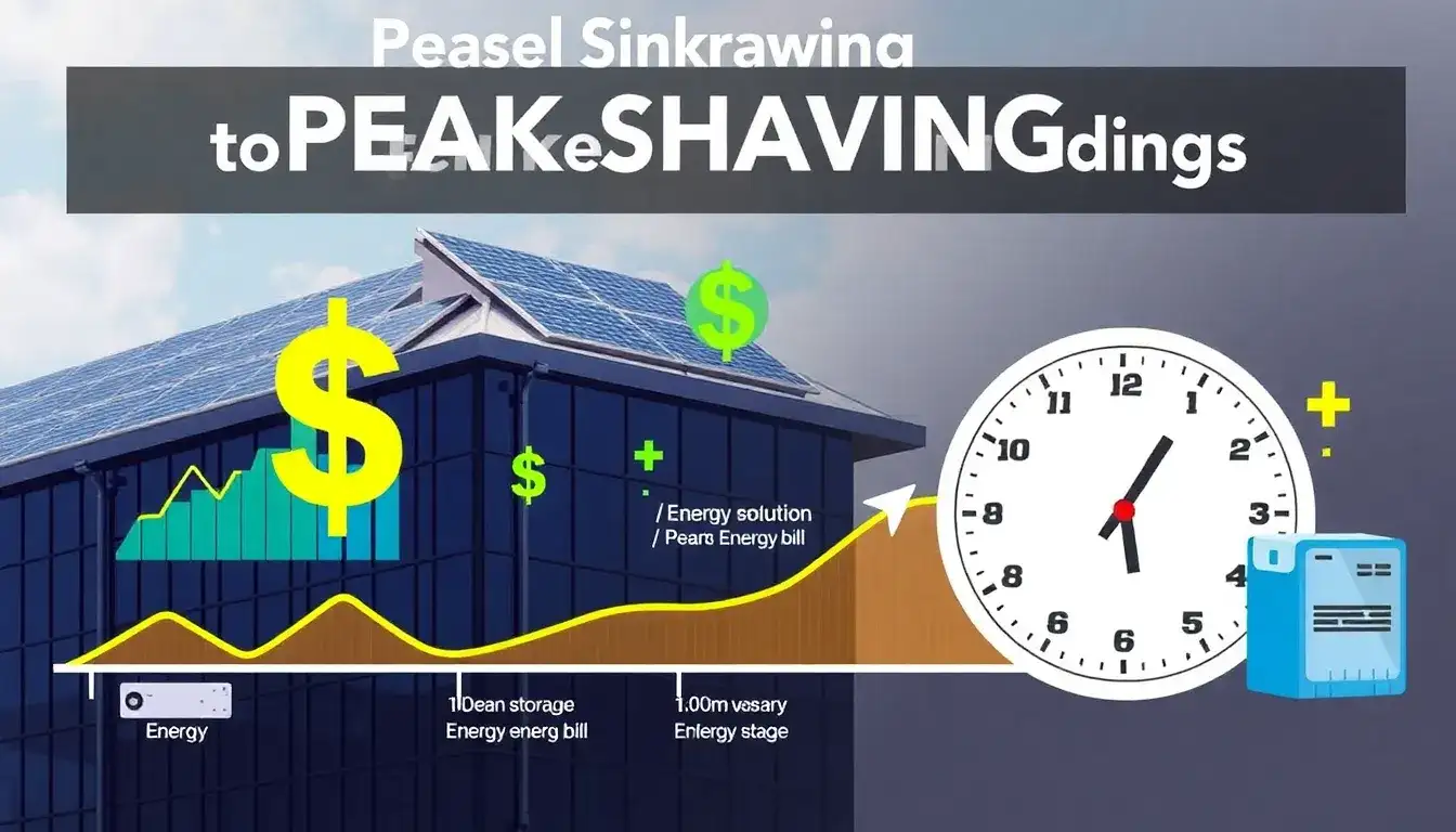 What are the cost savings for commercial buildings using peak shaving