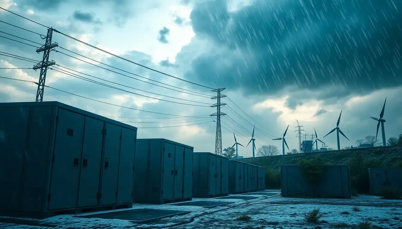 How does energy storage help stabilize the grid during extreme weather events