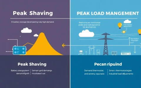How does peak shaving differ from peak load management