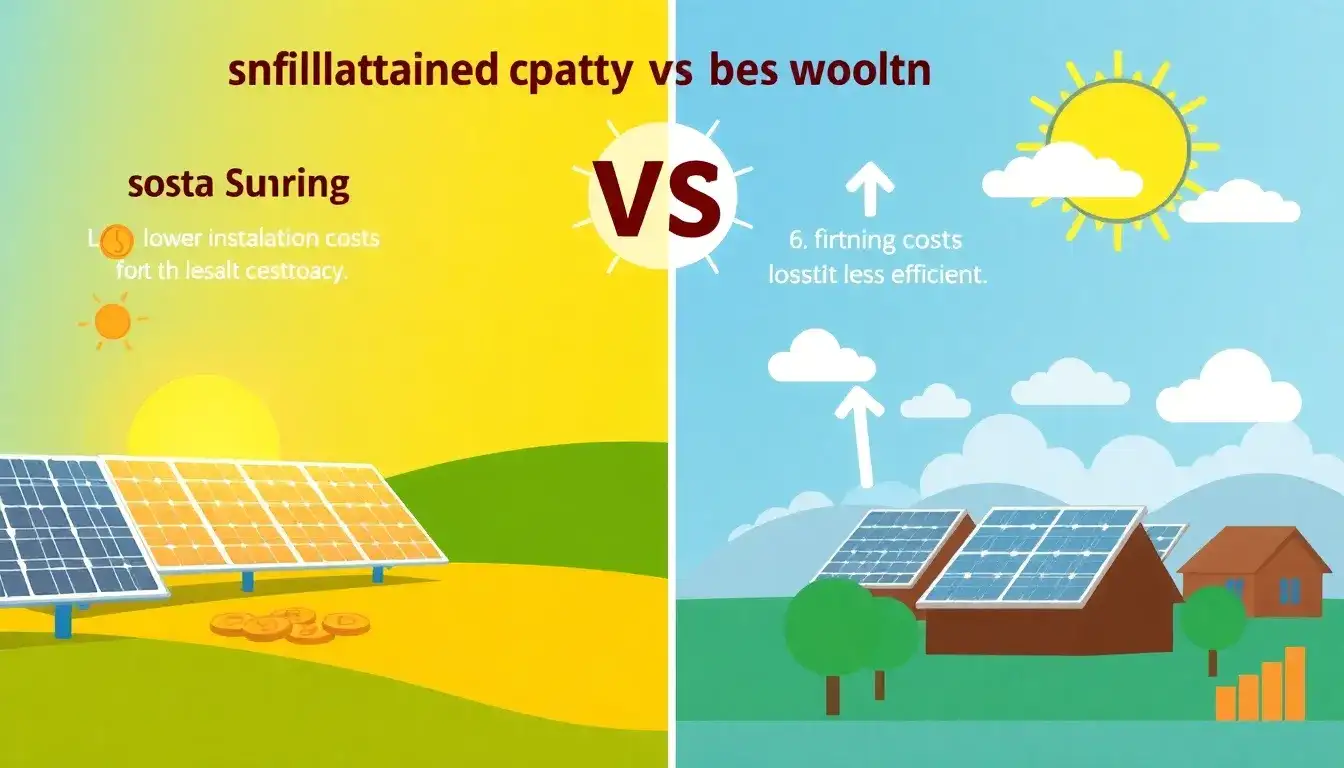 How does the cost of solar panel installation differ between high-sunlight and lower-sunlight regions