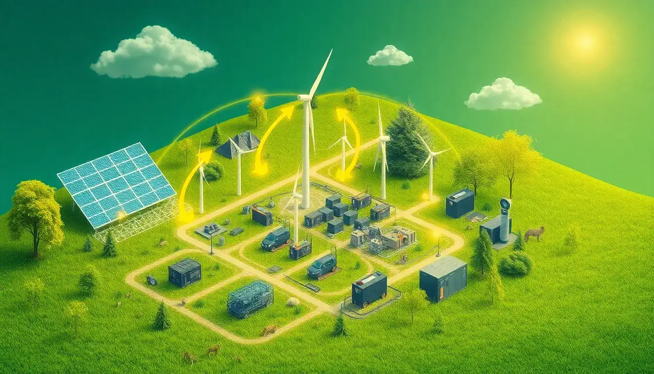 How do microgrids and energy storage systems contribute to sustainability goals