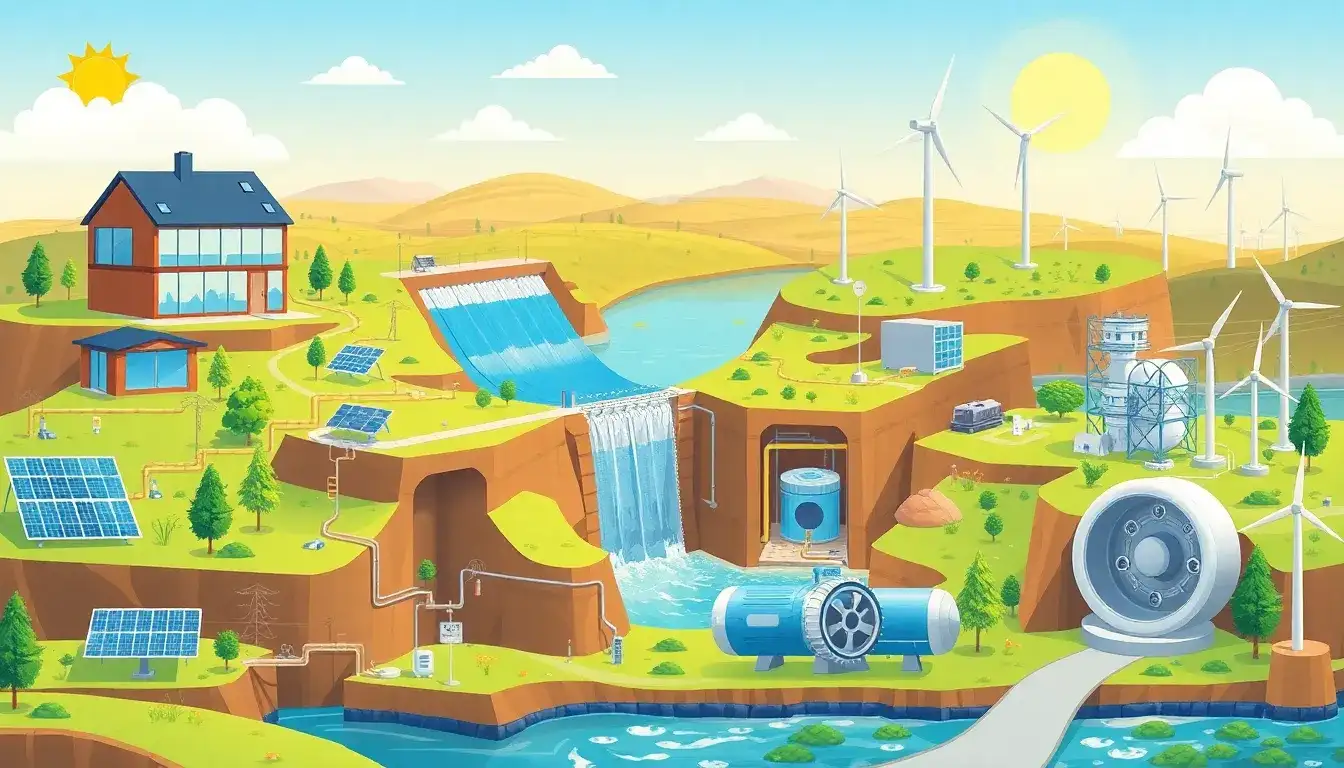 What are the most common types of energy storage systems used for renewable energy