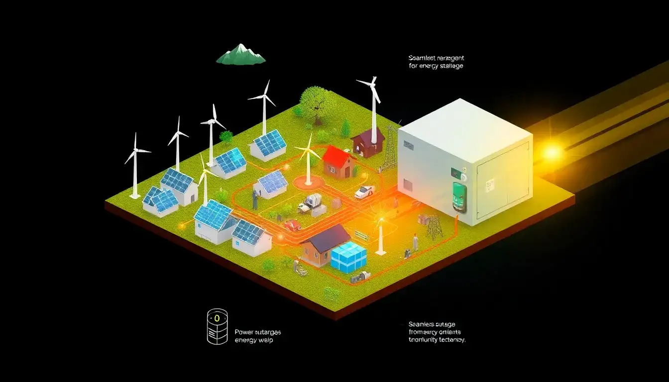 How do microgrids and battery storage systems work together to improve resilience