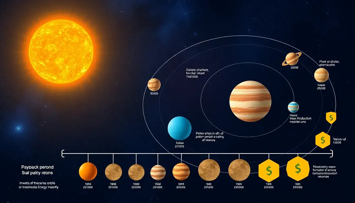 How does the size of the solar system influence the payback period