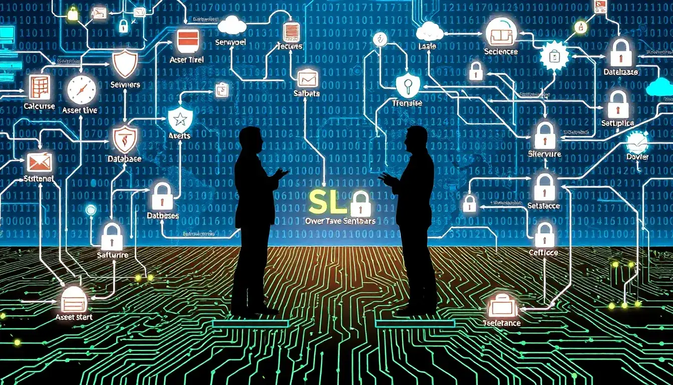 How do SLAs help in defining cybersecurity responsibilities between asset owners and technology suppliers