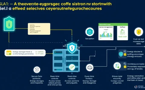What specific cybersecurity responsibilities should be outlined in an SLA for energy storage systems