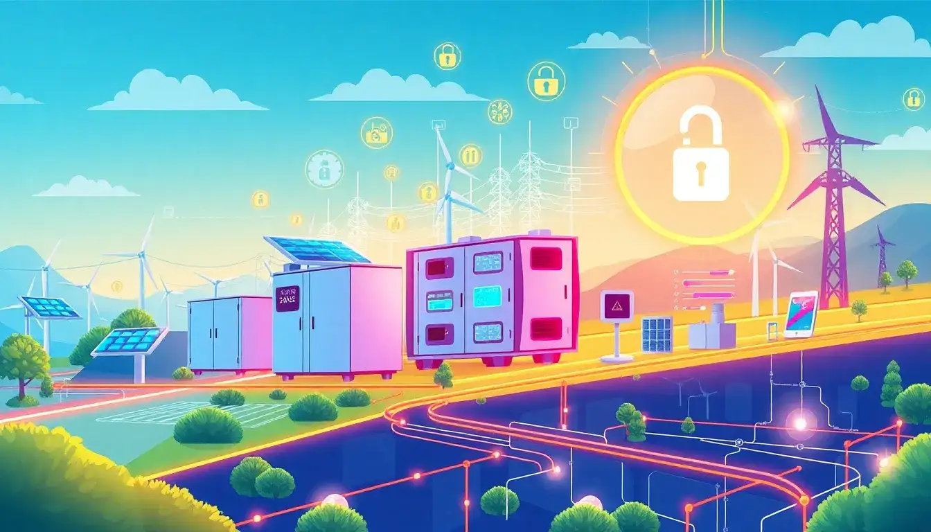 How do energy storage systems integrate with other grid technologies to enhance cybersecurity