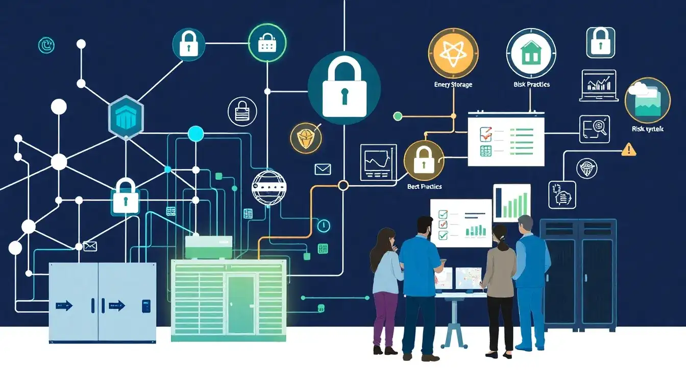 What are the best practices for conducting cybersecurity risk assessments on energy storage systems