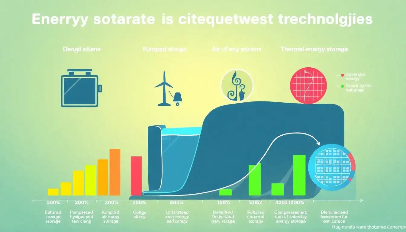 How does the efficiency of different energy storage technologies impact long-term savings