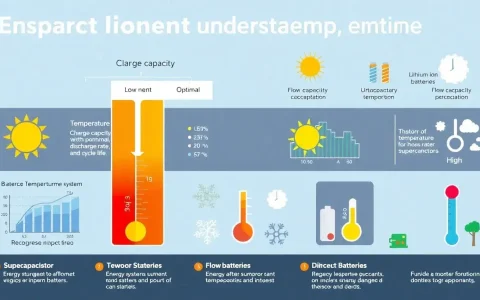 What role does temperature play in the performance and lifespan of energy storage systems