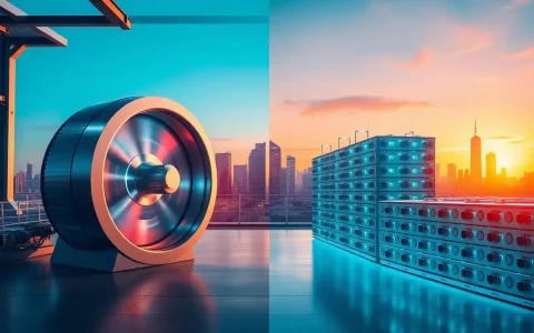 How do flywheels compare to batteries in terms of energy storage