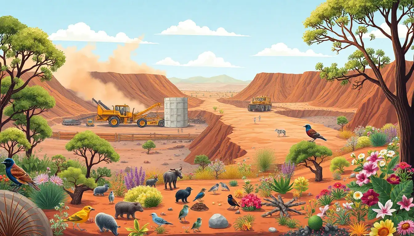 How does lithium mining affect biodiversity in mining regions