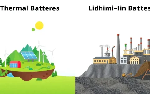 What are the environmental impacts of thermal batteries versus lithium-ion batteries