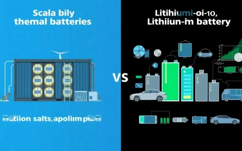 How does the scalability of thermal batteries compare to lithium-ion batteries