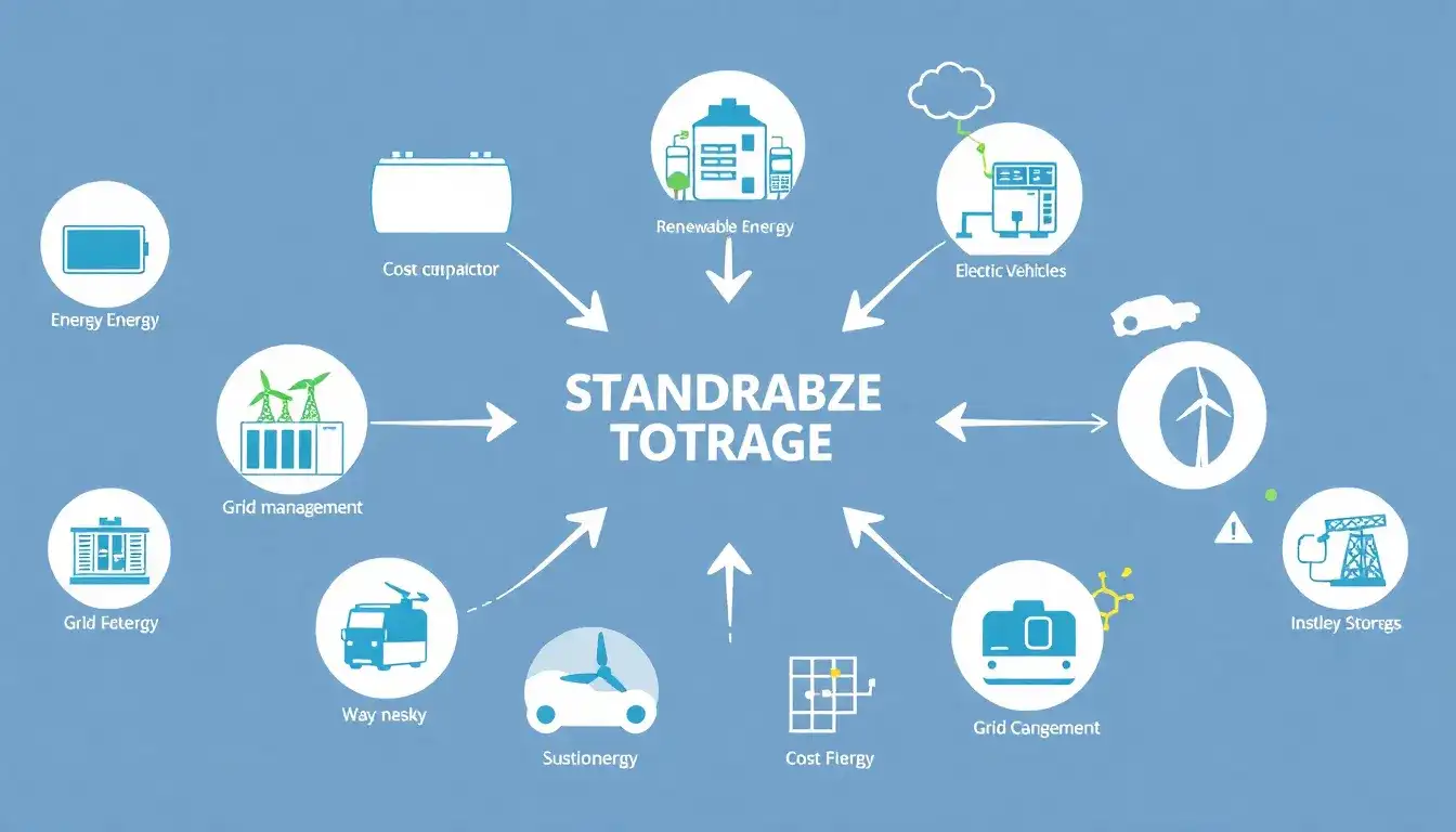 How can standardization in energy storage systems help reduce implementation costs