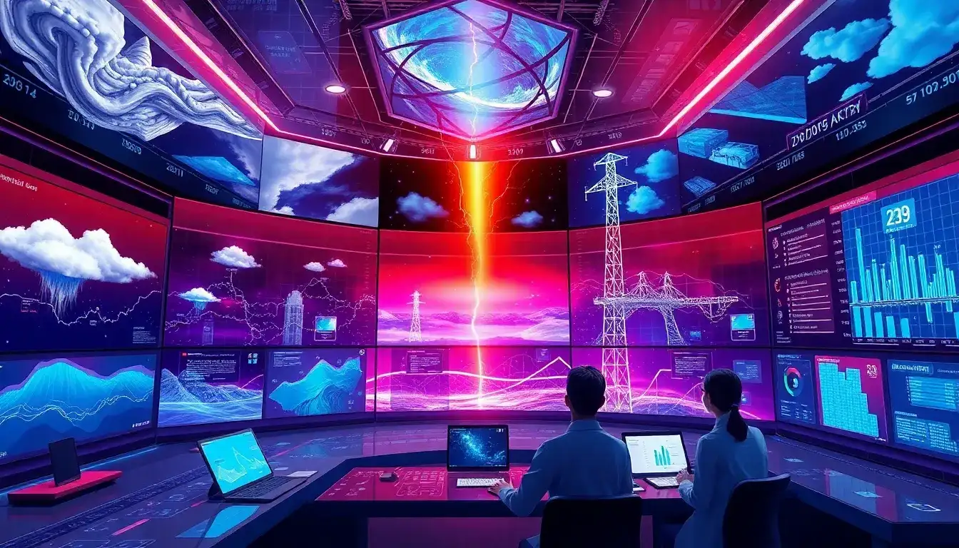 What role does AI play in enhancing the accuracy of short-term weather forecasts for grid management