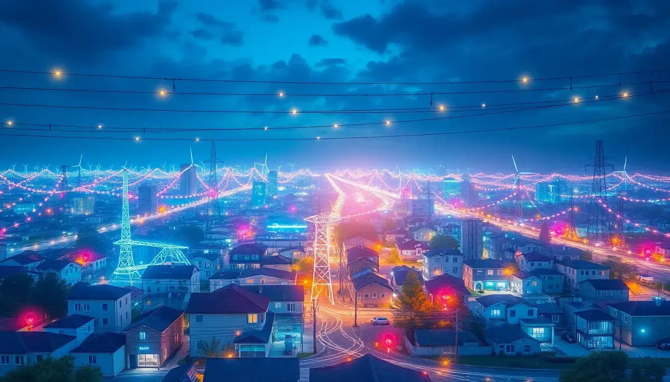 How does IoT technology enhance the functionality of smart grids