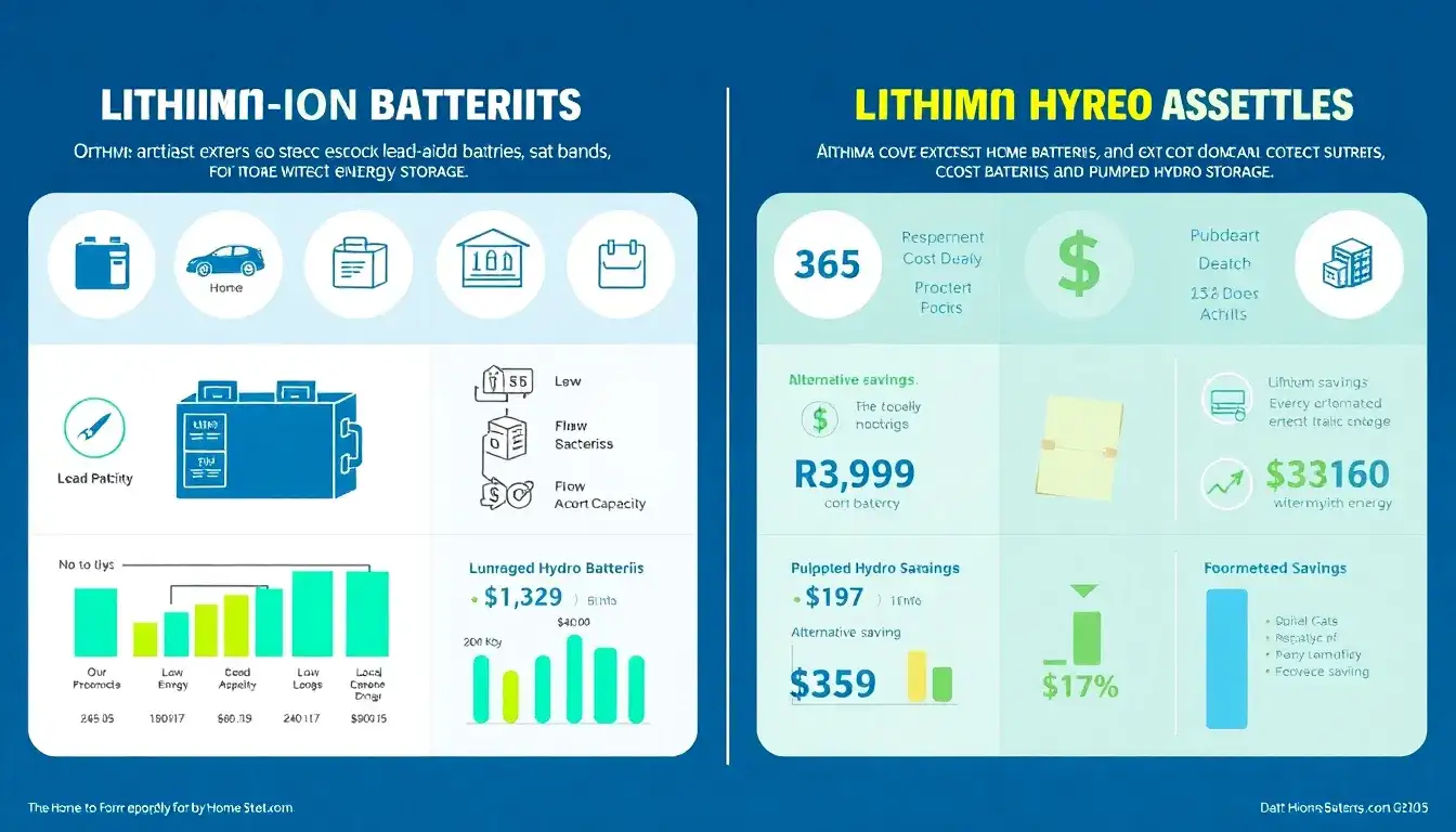 How does the cost of lithium-ion batteries for home energy storage compare to other options