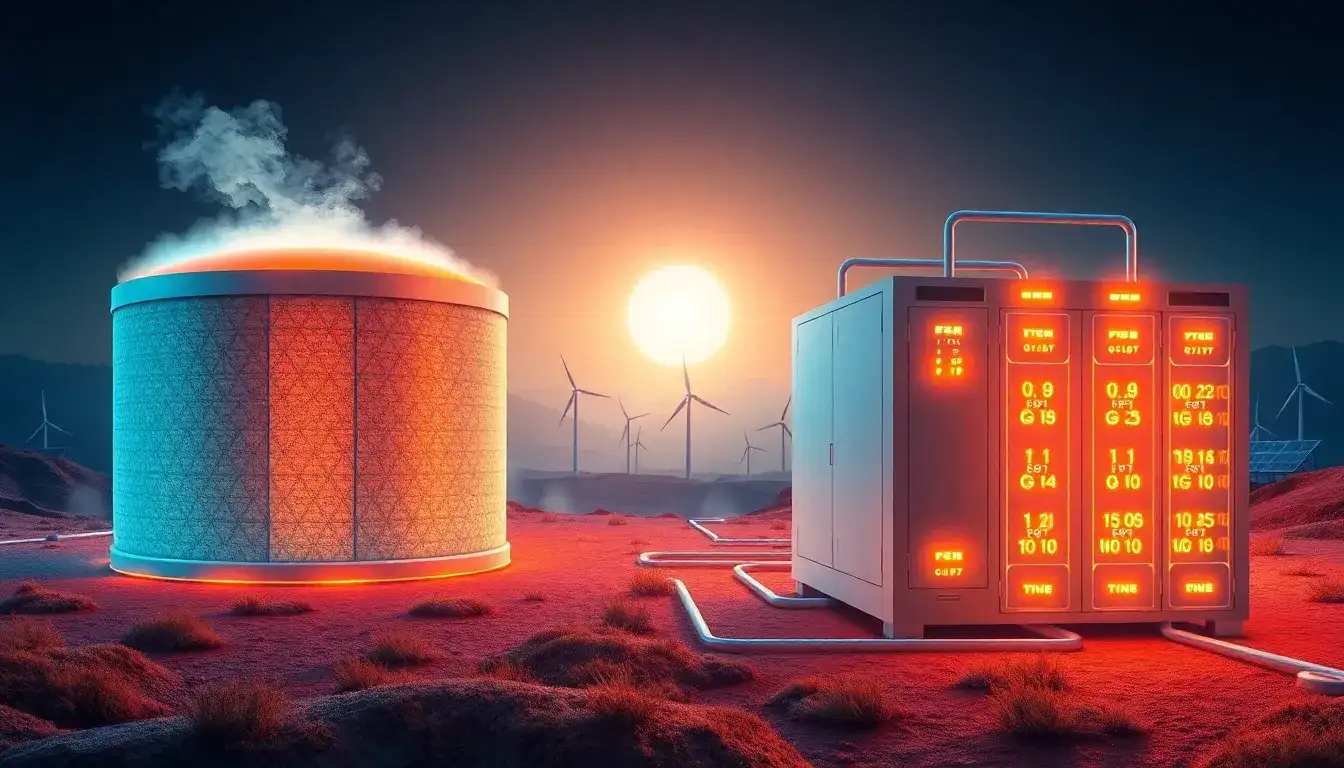 How does thermal energy storage complement lithium-ion batteries