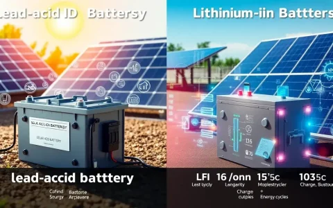 How effective are lead-acid batteries compared to lithium-ion batteries for storing solar energy