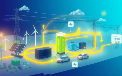 How does the efficiency of battery charging and discharging impact the overall power system