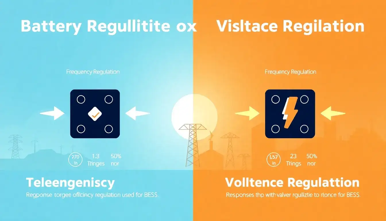 How does the efficiency of BESS differ when used for frequency versus voltage regulation