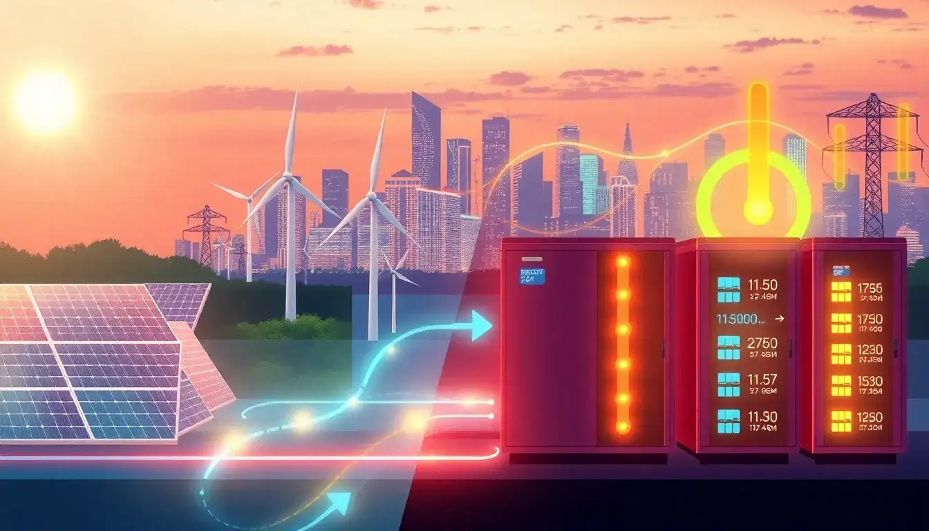 How does energy storage help in balancing supply and demand in the grid