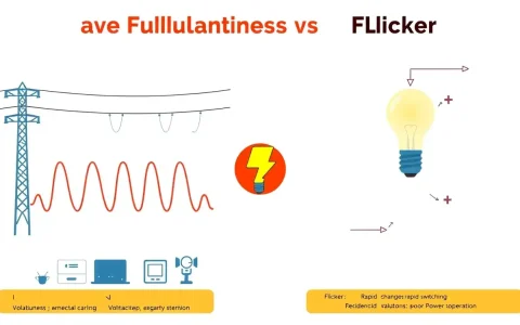 What are the main differences between voltage fluctuations and flicker