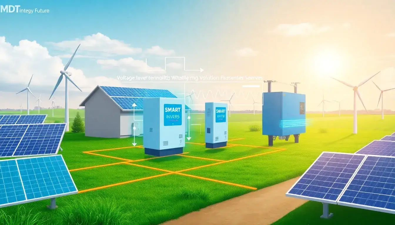 How do smart inverters contribute to voltage stability in renewable energy systems