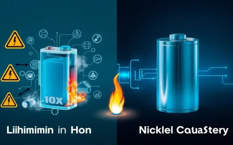 Are there any safety risks associated with lithium-ion batteries that nickel-cadmium batteries don't have