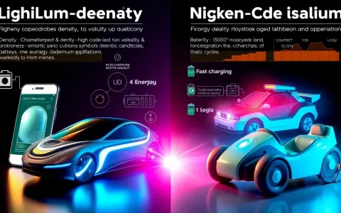 How do the energy densities of lithium-ion and nickel-cadmium batteries affect their usage in different devices