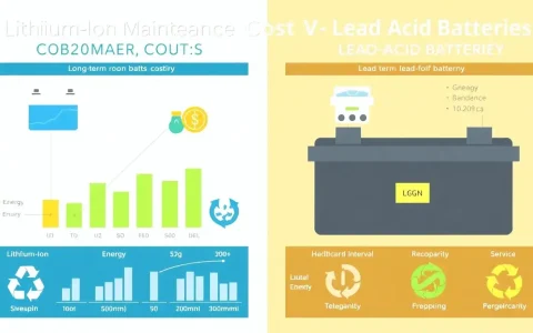 What are the long-term maintenance costs of lithium-ion batteries compared to lead-acid batteries