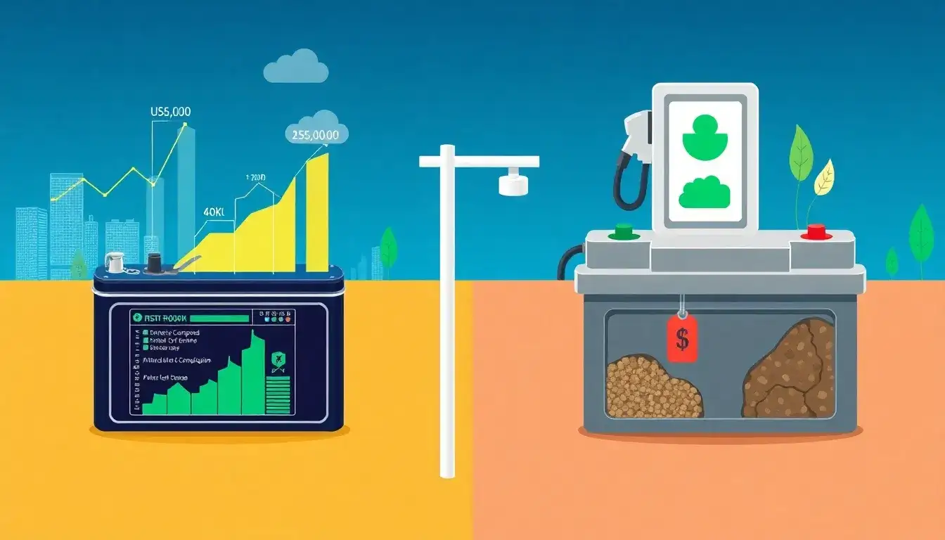 How does the cost of EV batteries compare to traditional car batteries