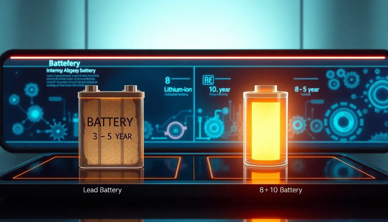 How does the lifespan of lead batteries compare to other battery types
