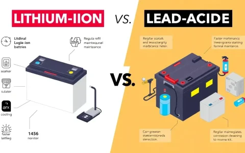 What are the main maintenance differences between lithium-ion and lead-acid batteries