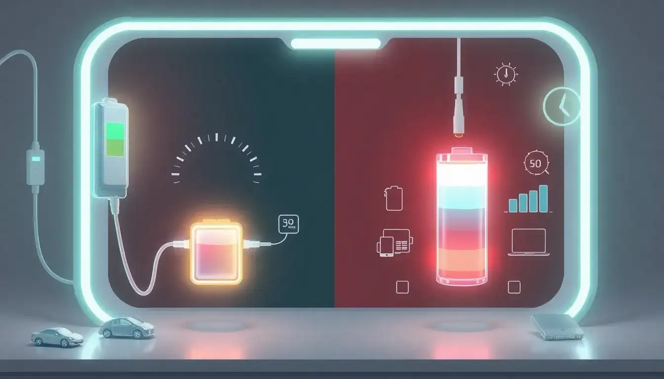 How does the charging time of lithium-ion batteries affect their overall efficiency