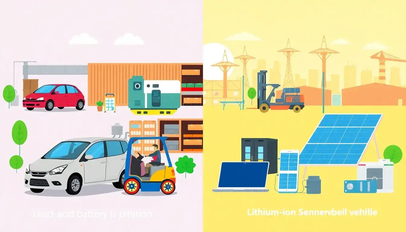 What are the typical applications for lead-acid batteries compared to lithium-ion batteries