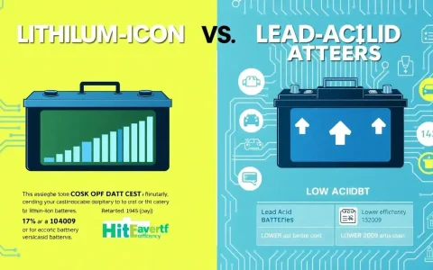 How does the cost of lithium-ion batteries compare to lead-acid batteries over their lifetimes