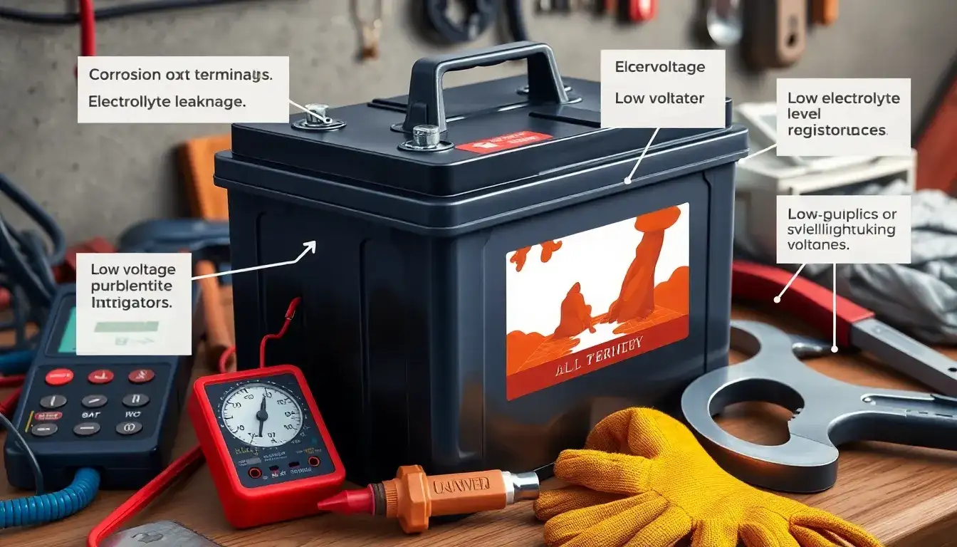 What are the signs that my lead-acid battery needs maintenance