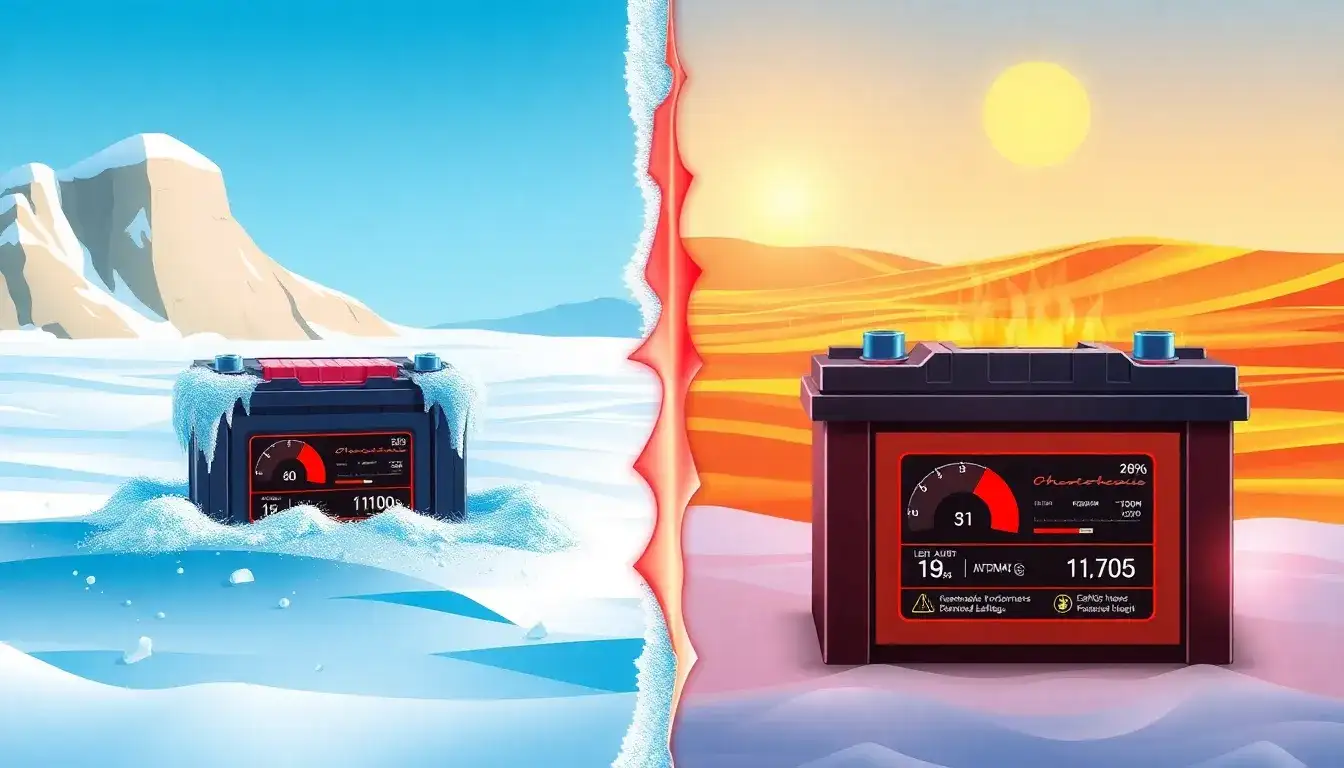 How does extreme temperature affect the performance of lead-acid batteries