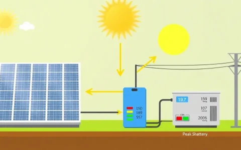 How do solar and battery storage systems work together for peak shaving