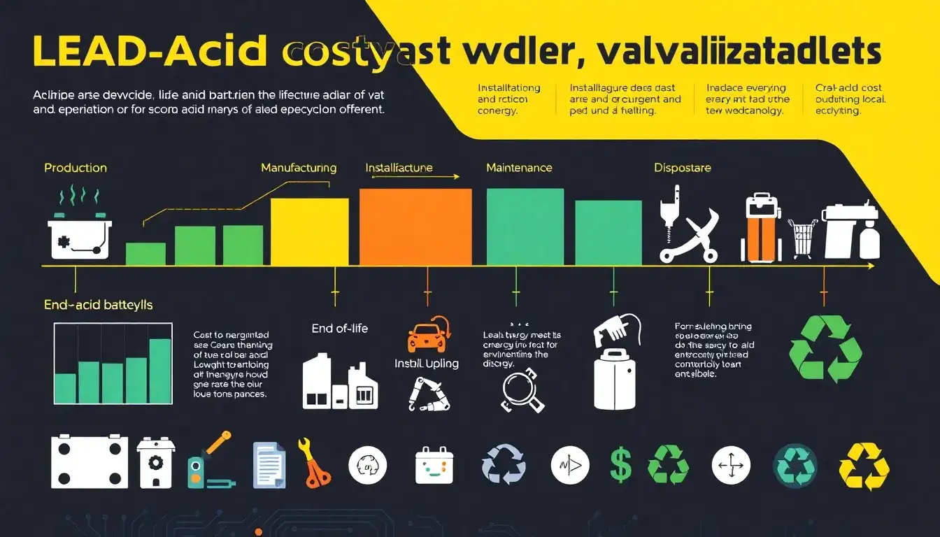 How does the cost of lead batteries change over their lifespan