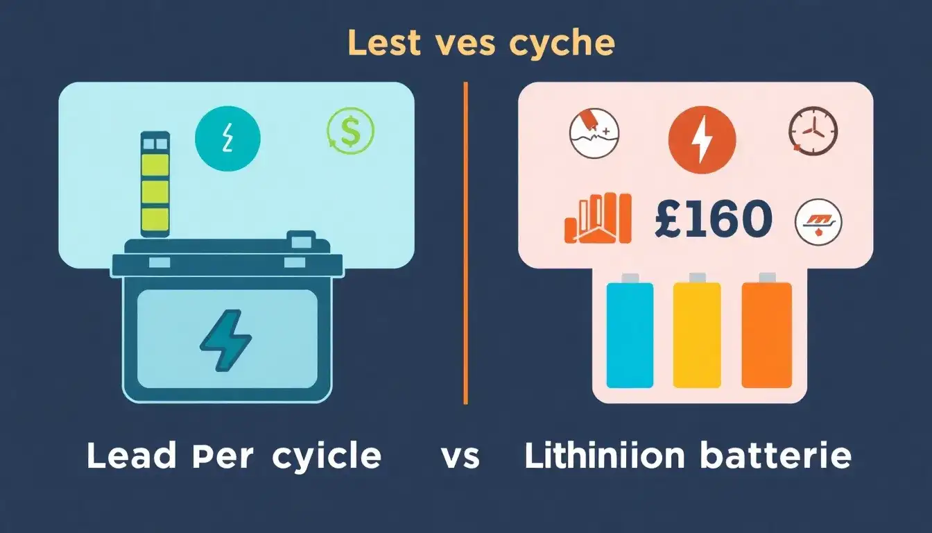 How does the cost per cycle of lead-acid batteries compare to lithium-ion batteries