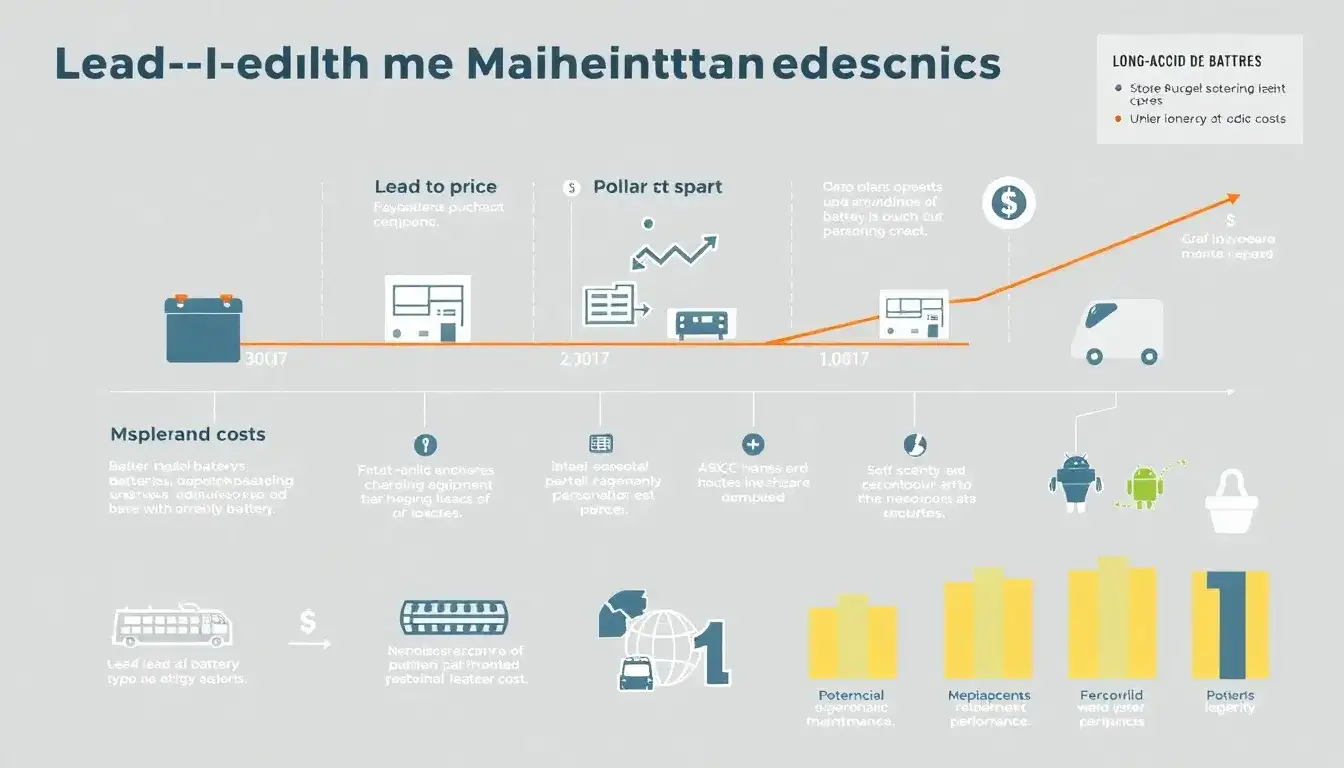 What are the long-term maintenance costs for lead-acid batteries