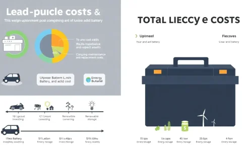 How do the upfront costs of lead-acid batteries compare to their total lifecycle costs