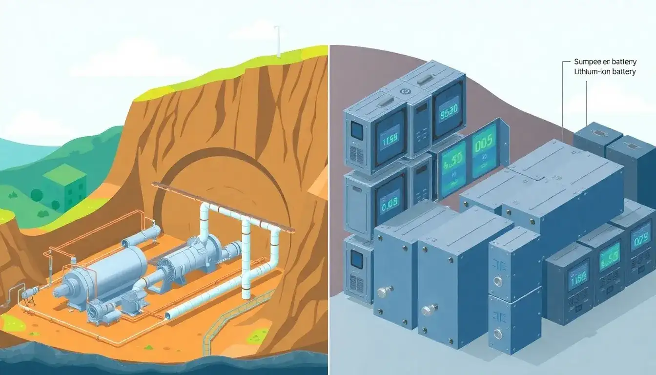 How does the cost of compressed air storage compare to lithium-ion batteries for long-duration applications