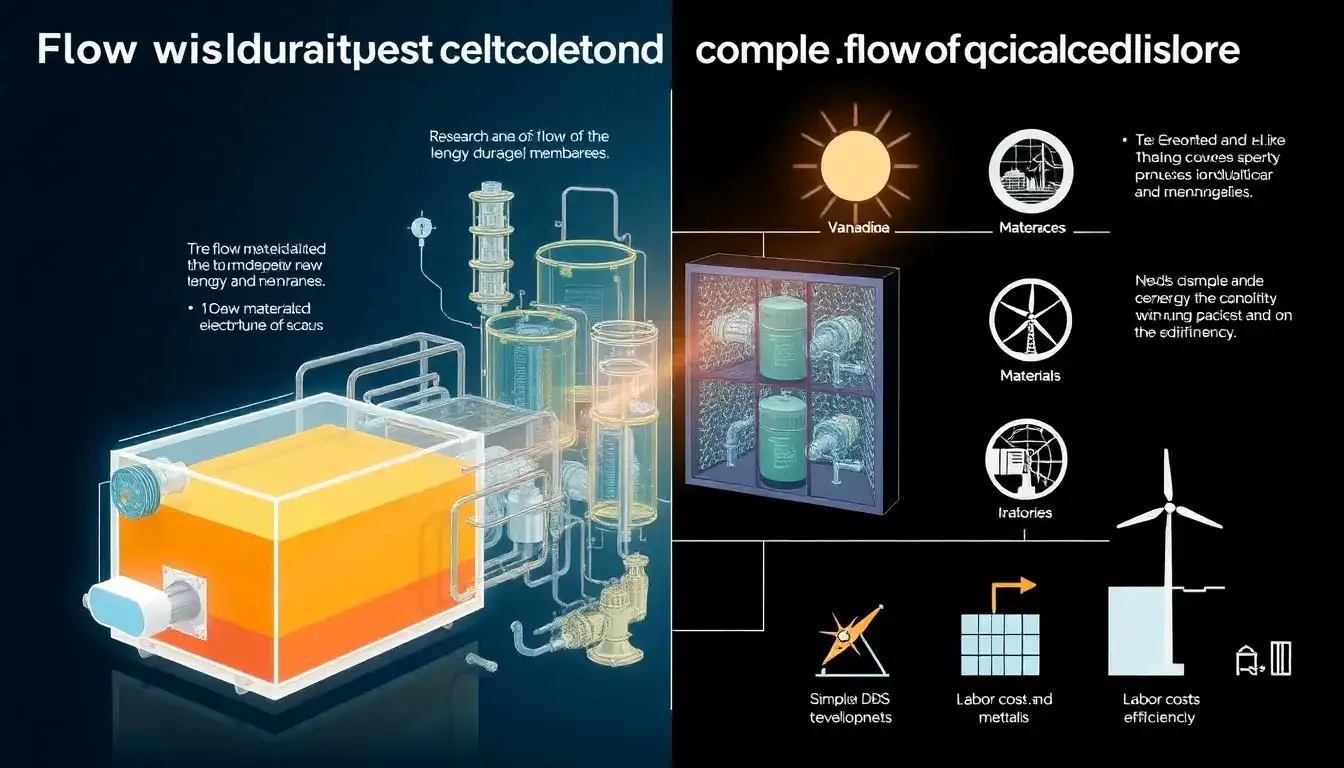 What factors contribute to the higher costs of flow batteries compared to other LDES technologies