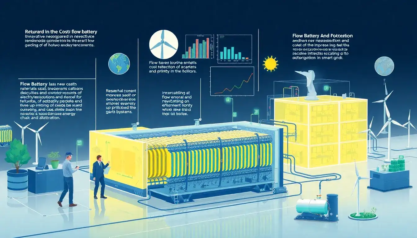 What innovations are being made to reduce the cost of flow batteries