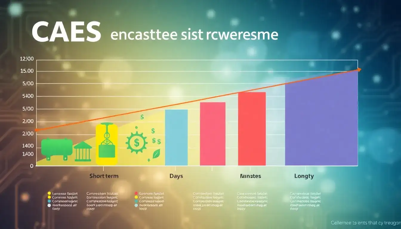 How does the cost of compressed air energy storage vary with different durations